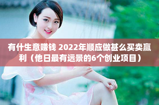 有什生意赚钱 2022年顺应做甚么买卖赢利（他日最有远景的6个创业项目）